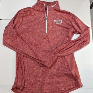 Temple University quarter zip Dri-Fit long sleeve